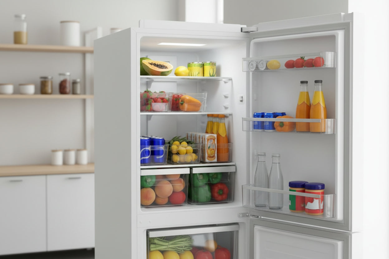 KICHLY High Quality Kitchen Storage - Set of 8 (8 Medium Containers) Storage Space for Refrigerators, Cabinets, Shelves, Sinks, Cosmetics, Stationery, Tool Organizer - BPA - Free - Fixaotrixa